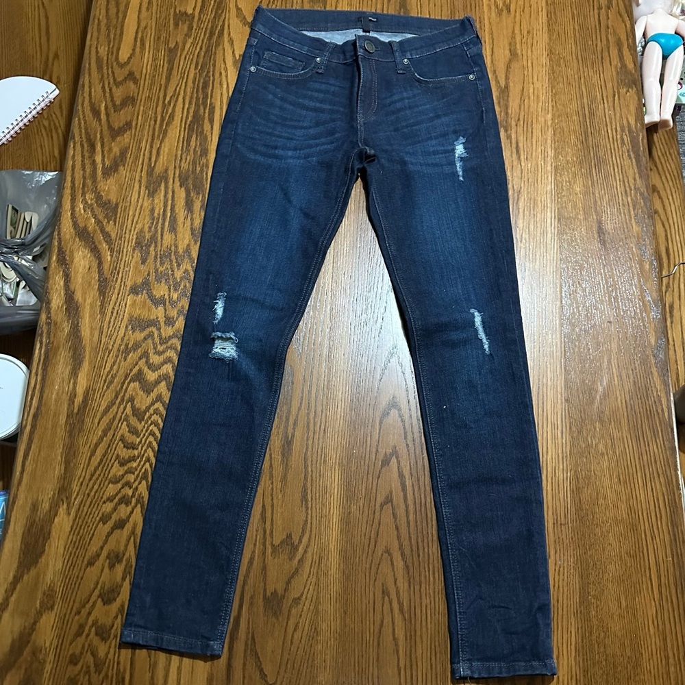 EDYSON women’s jeans dark wash worn look‎ ripped jeans denim